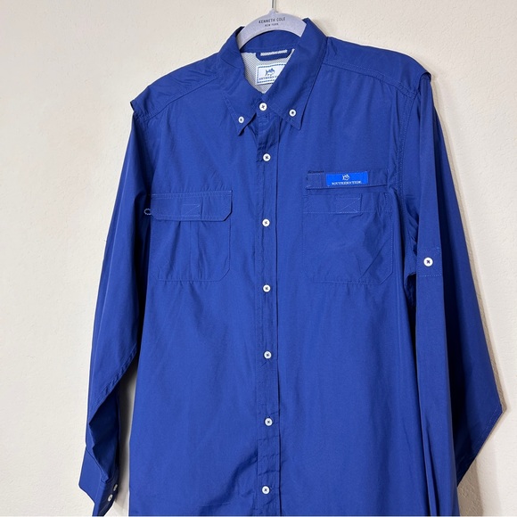 Southern Tide Mens Mahi Fishing Shirt in
Blue Depths Size M - Picture 4 of 12